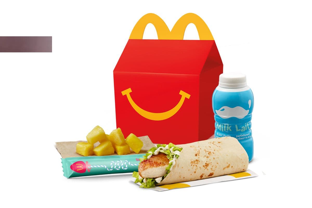 Happy Meal Grilled Chicken Snack Wrap with Pineapple Chunks [320-430 Cals]