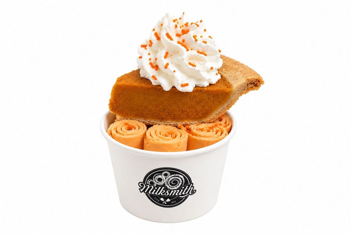 Pumpkin Pie Rolled Ice Cream