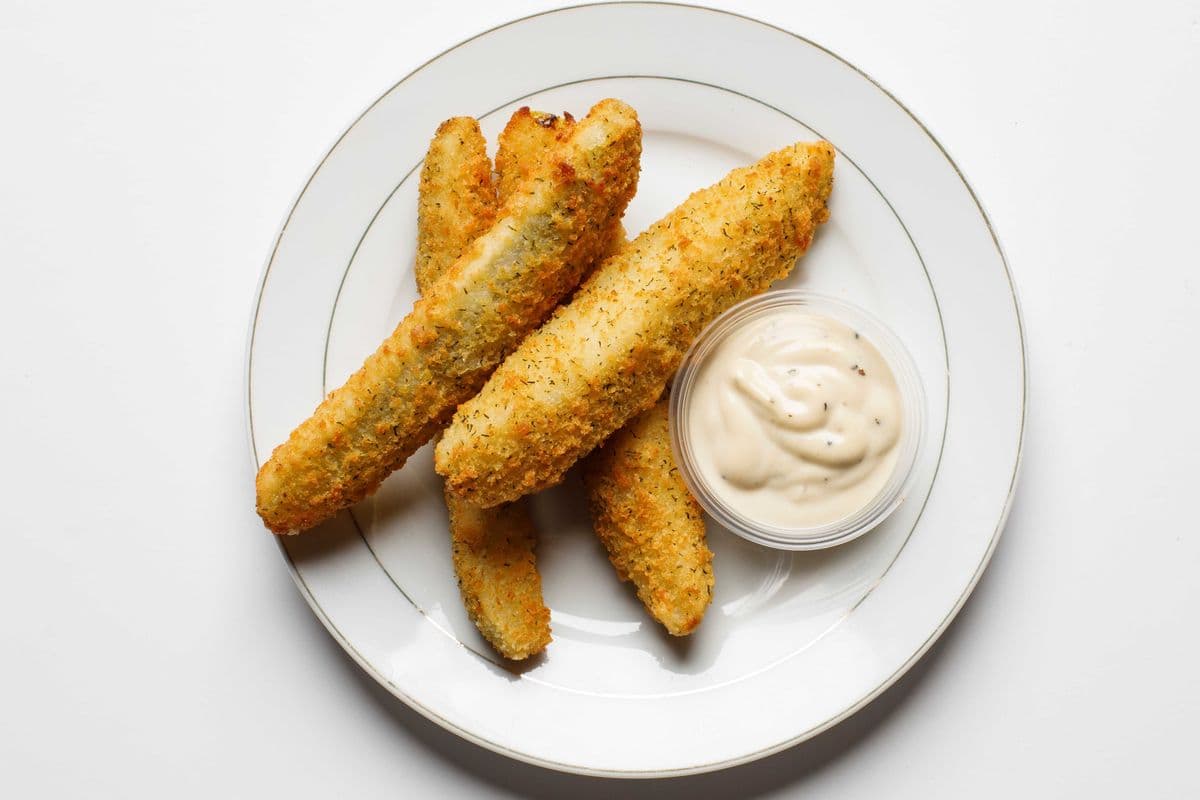 Breaded Pickle with Ranch Dip