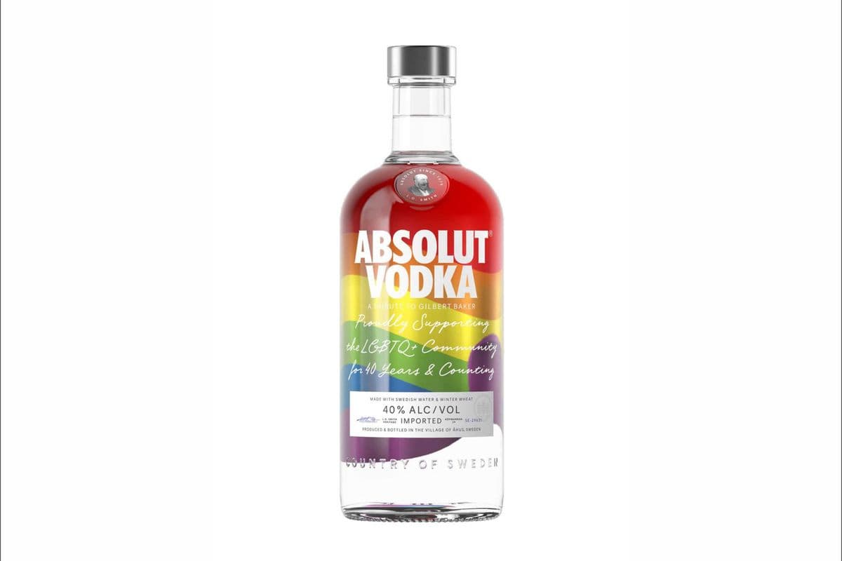 Absolut Limited Edition Rainbow Flag Vodka 750ml (1 x 750ml)