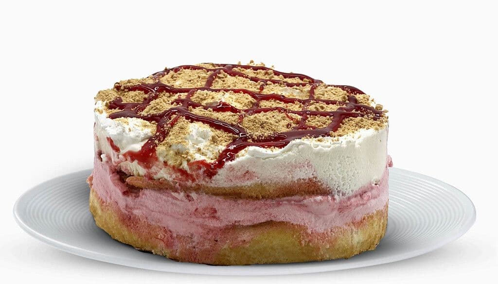 Double Strawberry Ice Cream Cake / Gâteau à la crème glacé au Double Fraise