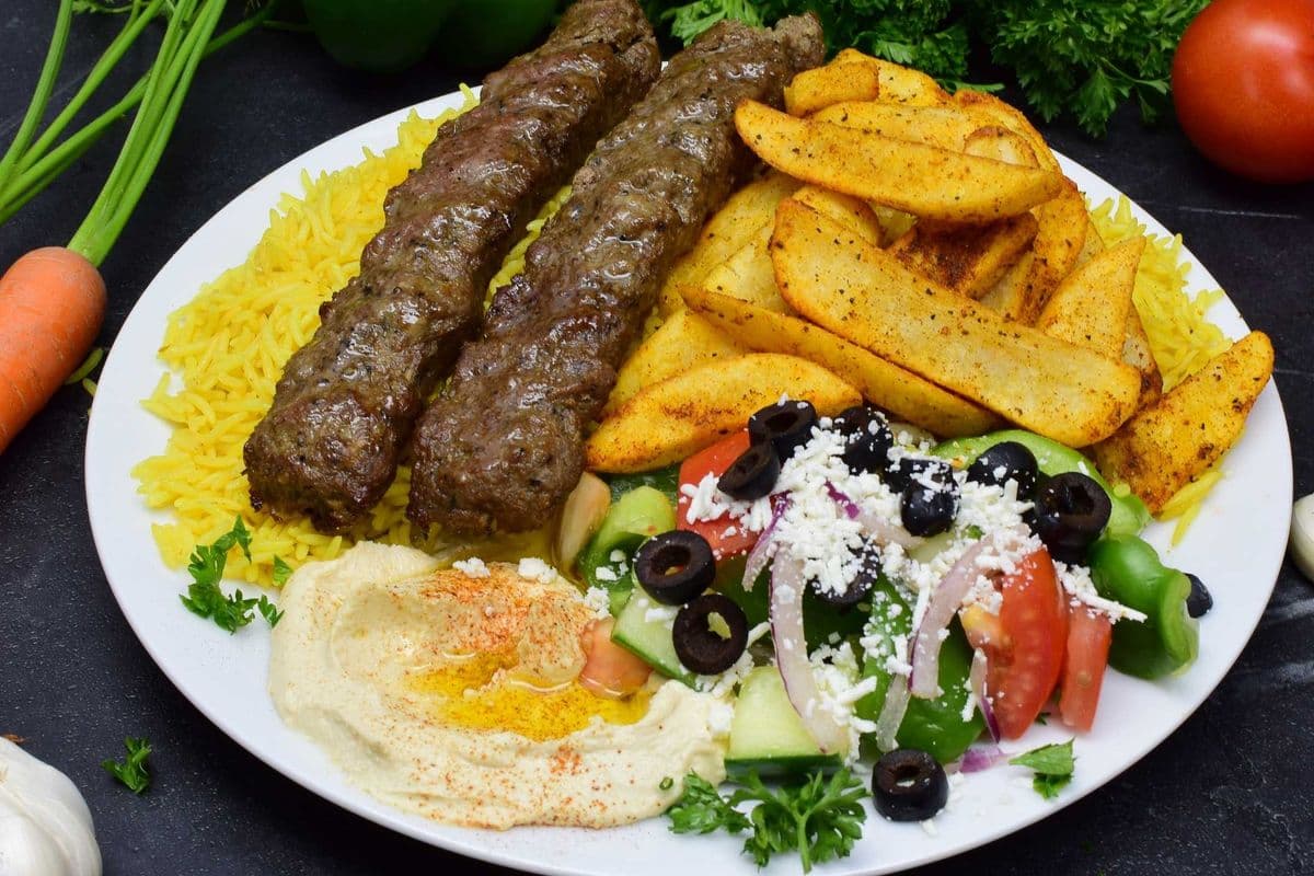 Beef Kebab BBQ Plate