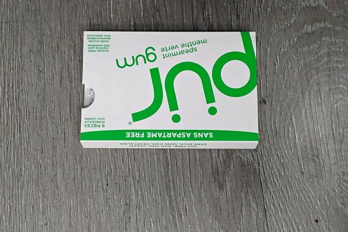 Pur spearmint gum (9 pieces )