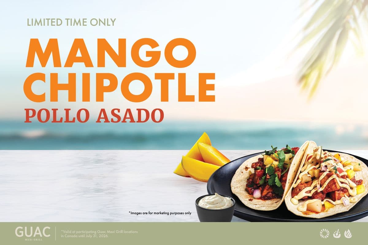 Mango Chipotle Pollo Asado Trio Tacos