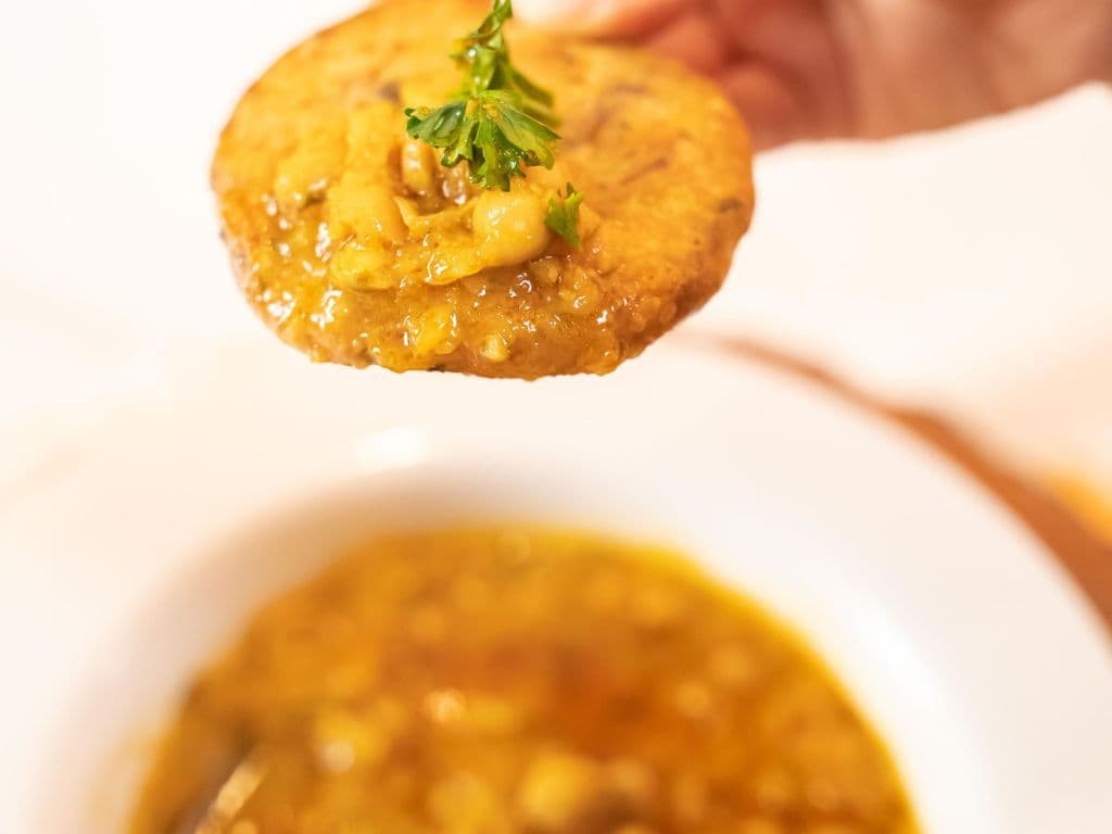 Aloo Tikki & Chickpea Curry