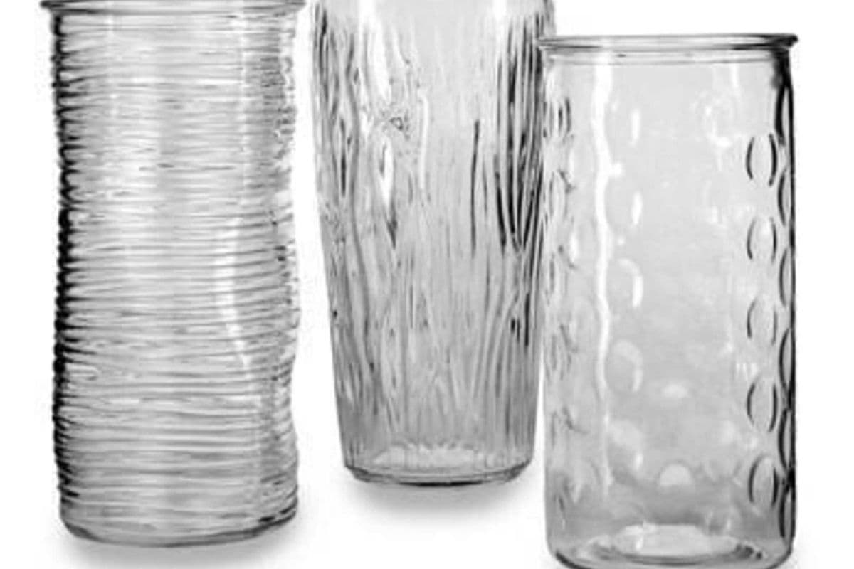 9.75" Assorted Clear Glass Vase