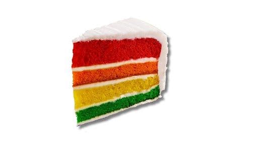 Rainbow Cake slice / Gâteau arc-en-ciel