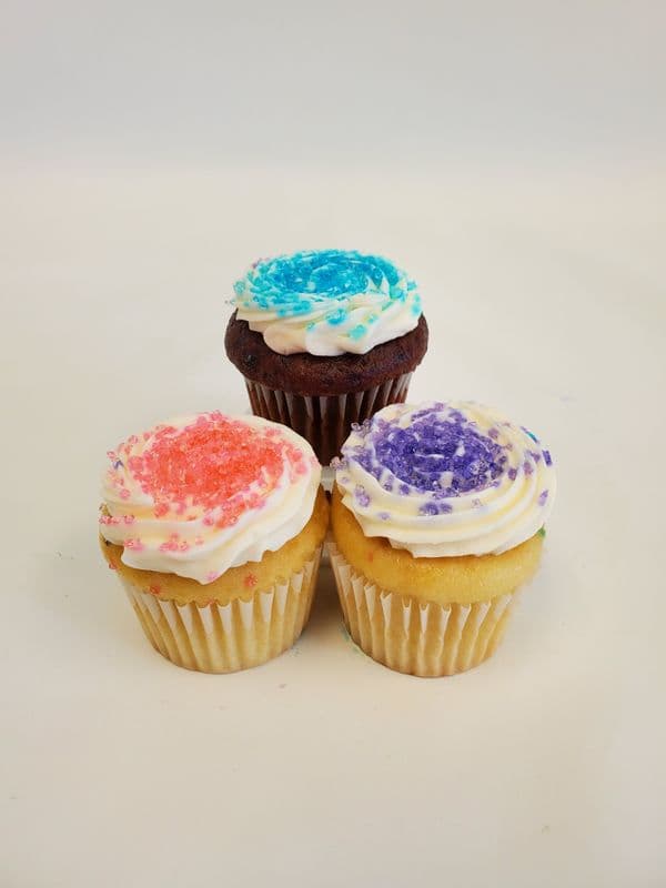Mini Cupcakes with Sugar Crystals