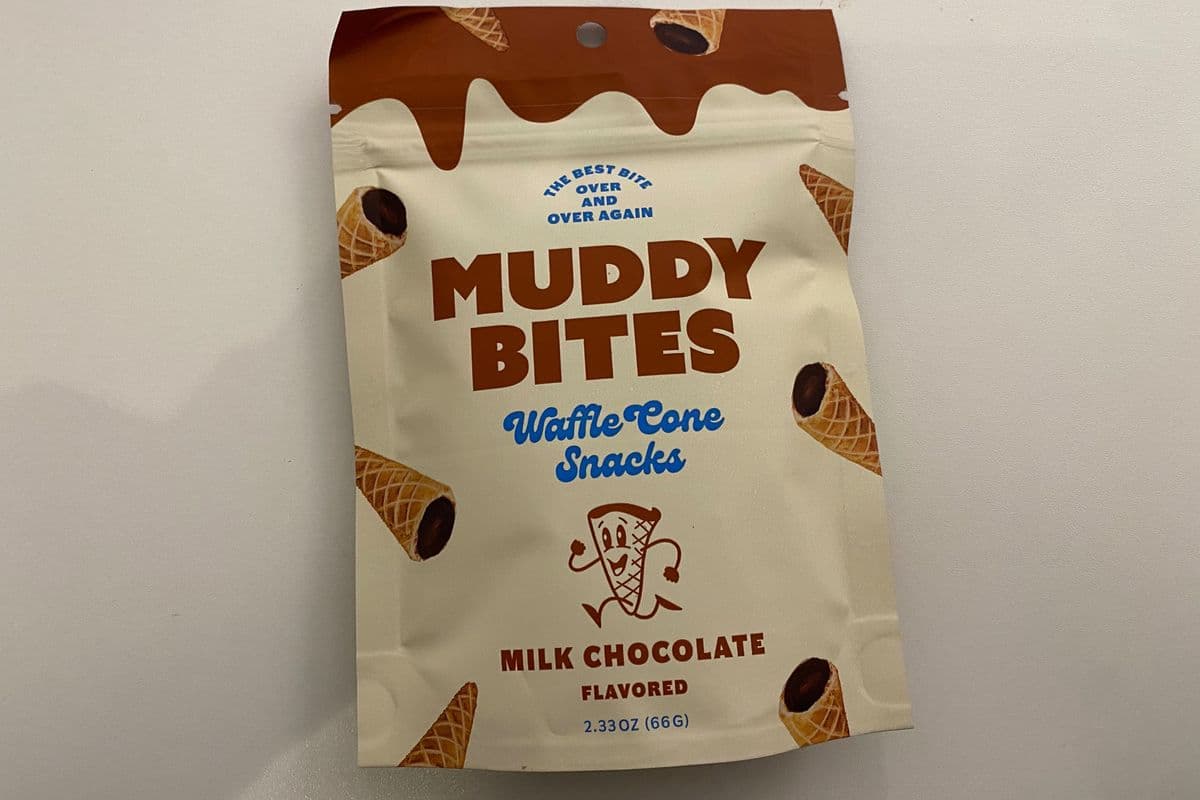 Muddy Bites waffle cone snacks Milk chocolate (66g) (170 Cal)