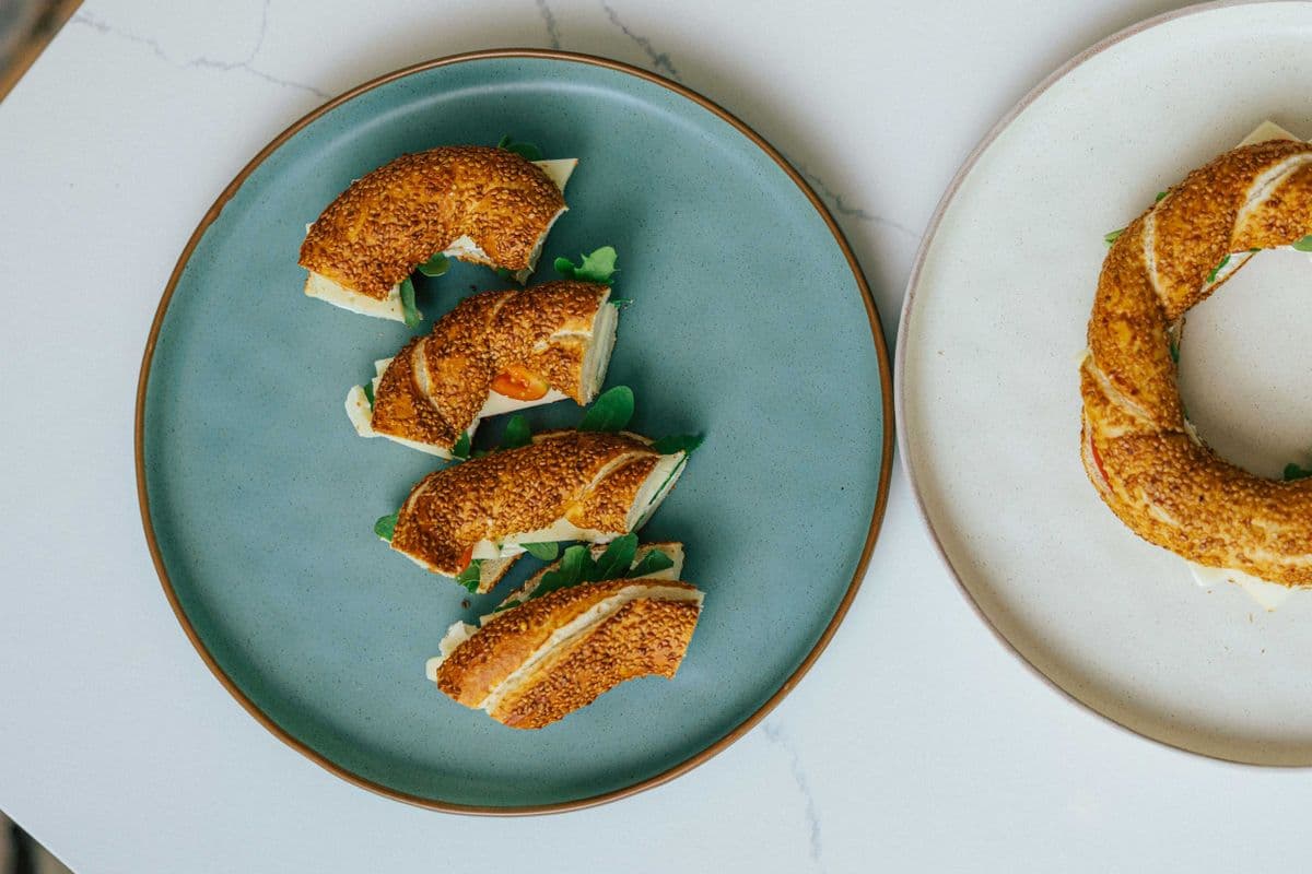 Turkish Bagel (Simit) Sandwich