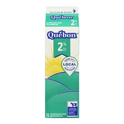 Quebon Lait 1 Litre 2% / Quebon Milk 1 Liter 2%