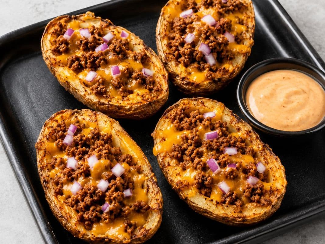 Vegan Loaded Potato Skins