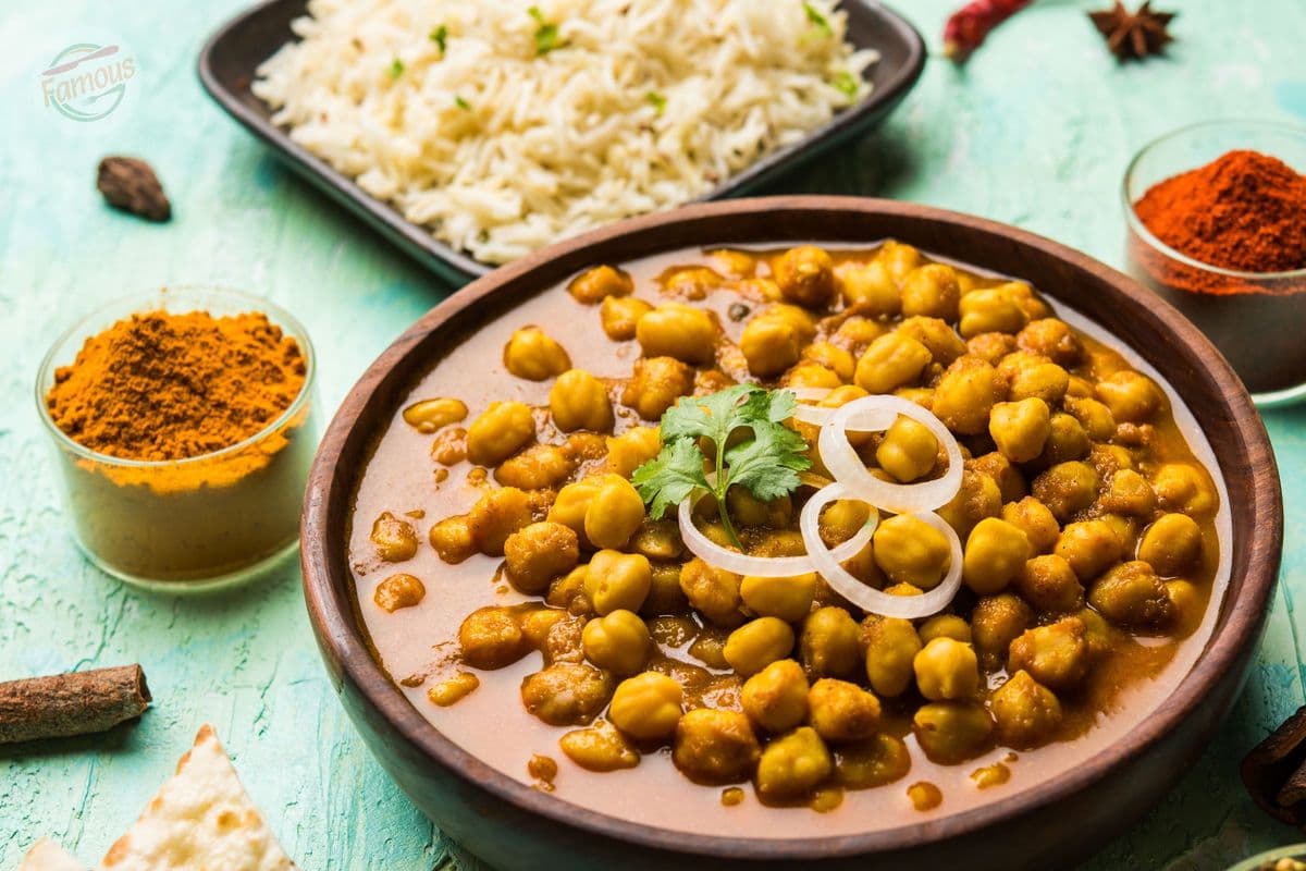 Chole Rice Plate