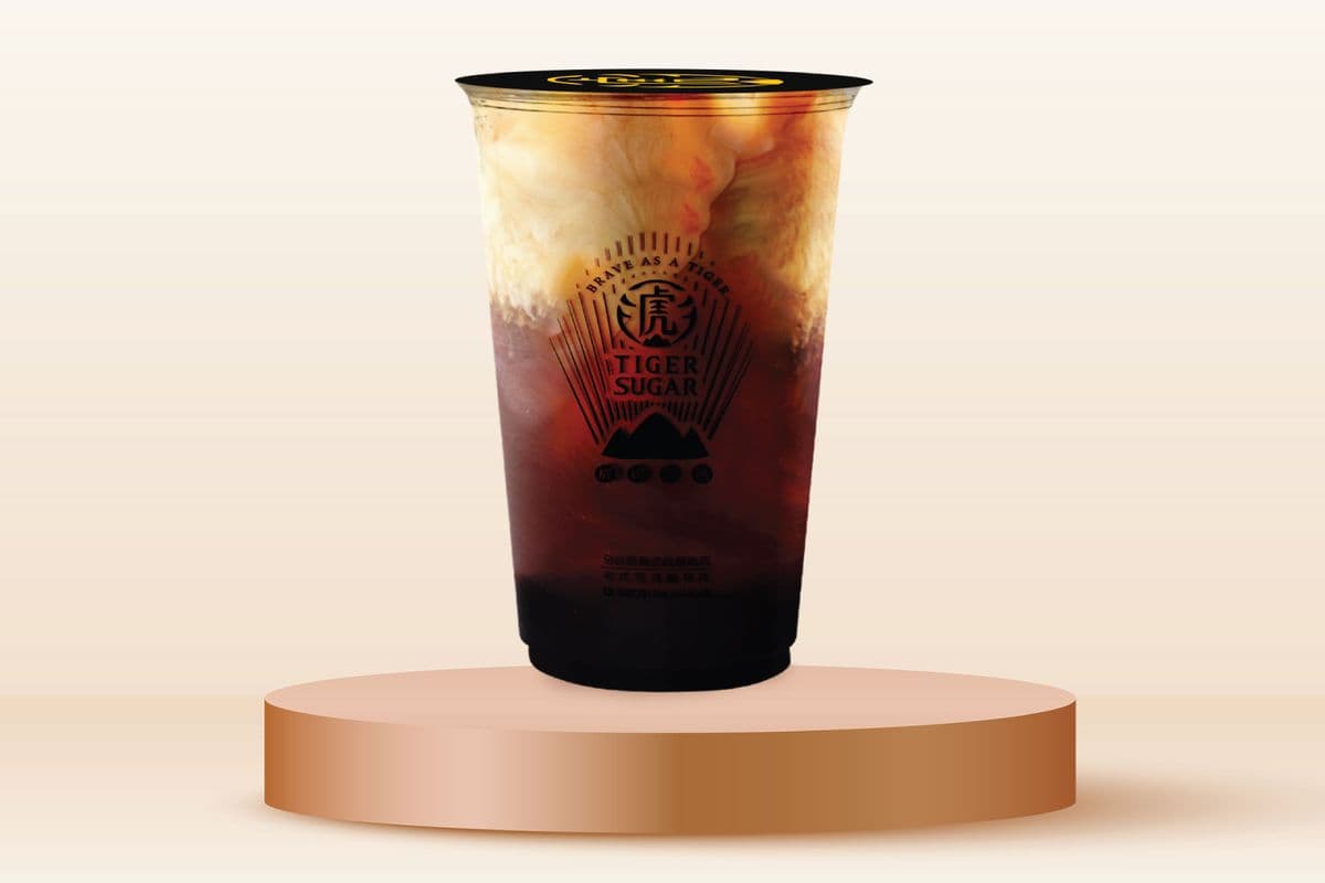 Top 10 Vanilla Black Tea Latte with Boba & Cream Mousse