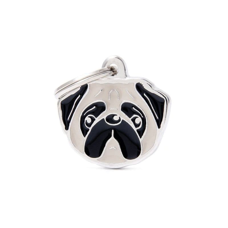 MyFamily Fawn Pug Engraved Tag