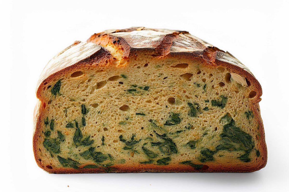 Wholewheat Sourdough Spinach bread