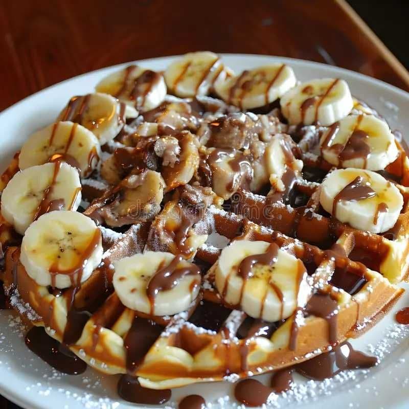 Black and White  Waffle 