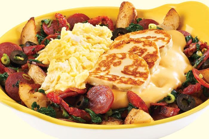 Halloumi-Chorizo skillet