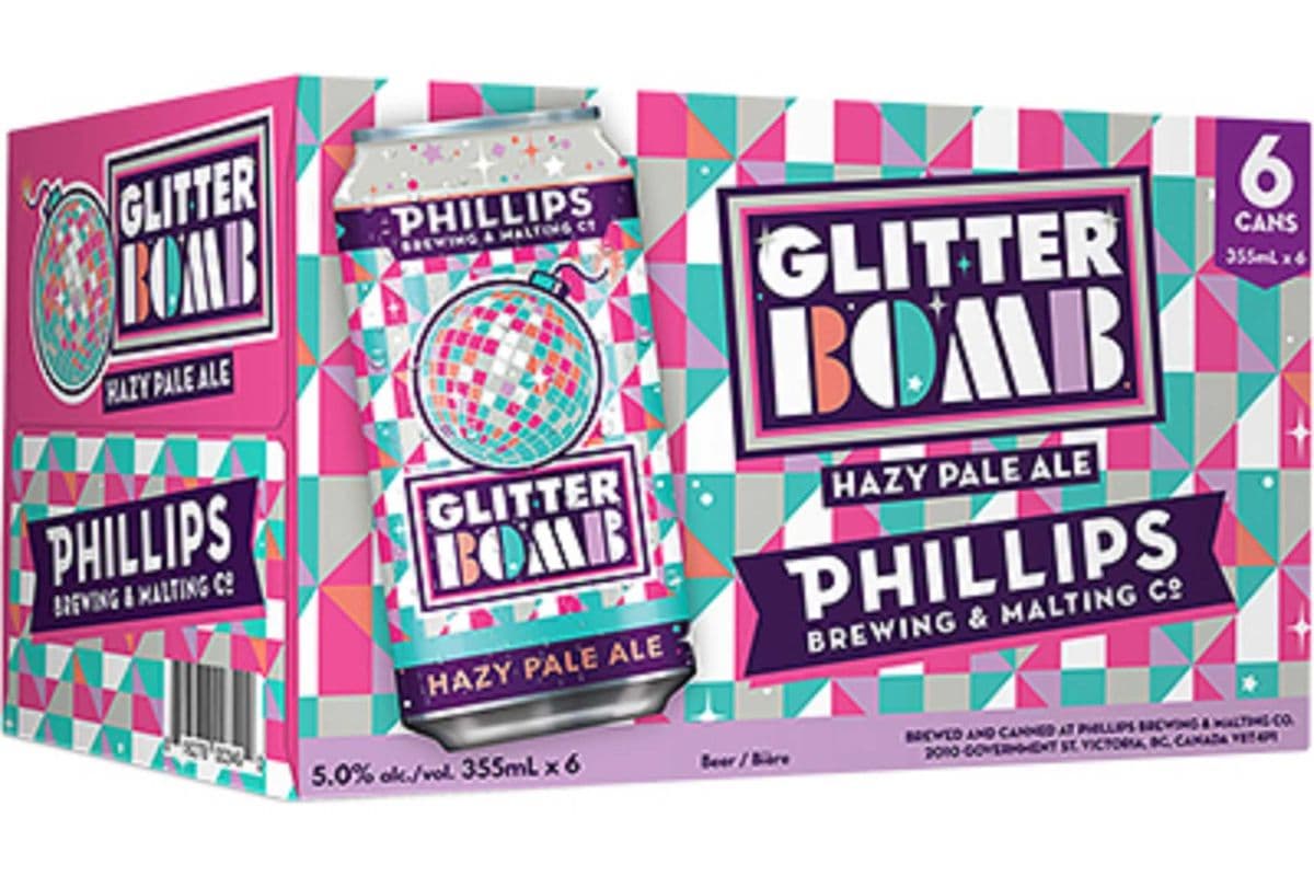 Phillips Glitterbomb Hazy Pale, 6 Cans (1 x 6 x 355 ml Cans)