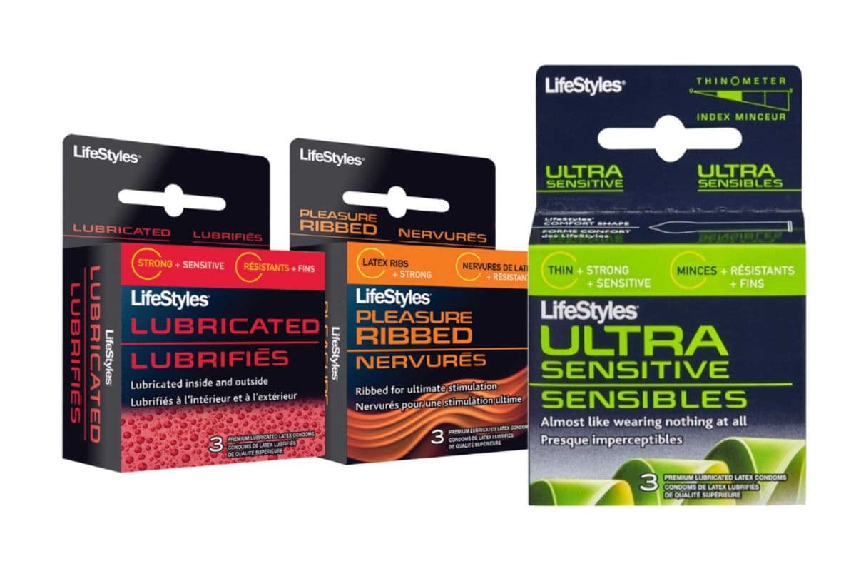LifeStyle's 3 Condoms de latex lubrifiés de qualité supérieure