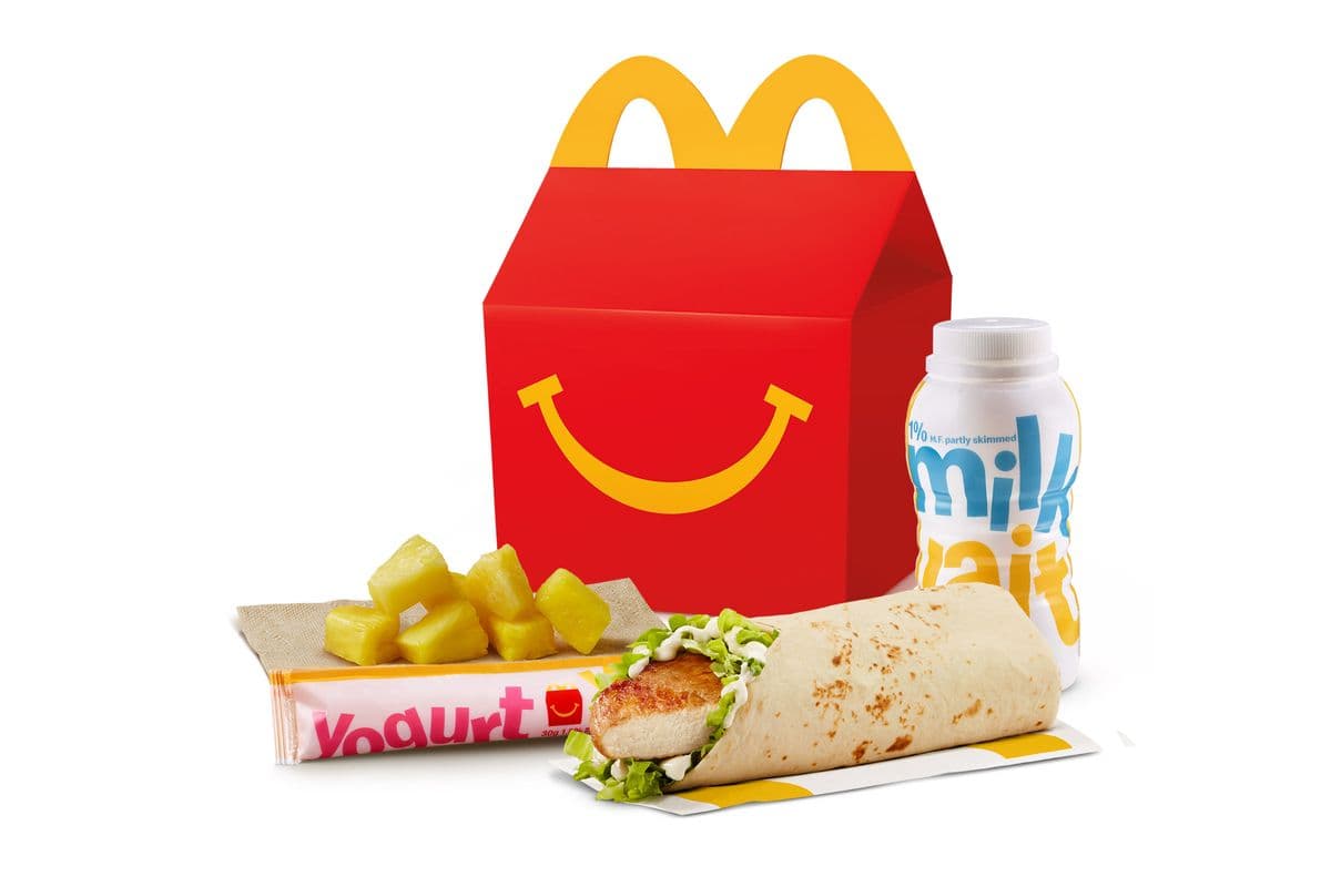 Happy Meal Grilled Chicken Snack Wrap with Pineapple Chunks [320-430 Cals]