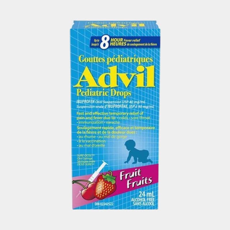 Advil Pediatric Drops Fruit Ibuprofen Oral Suspension 200mg