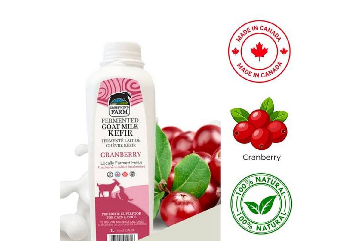 Crosswind Farms Fermented Goat Milk Kefir With Cranberry (1 L)