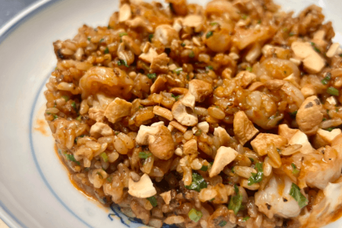 Pre Fixe Dinner with Nasi Goreng Shrimp Fried Rice