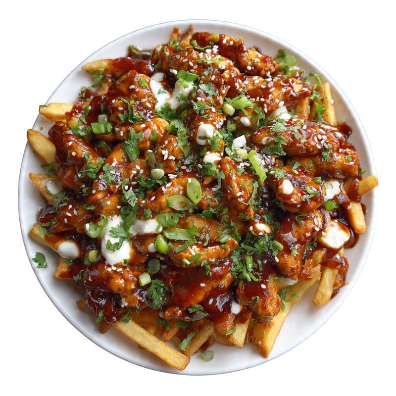Chicken Manchurian Poutine 