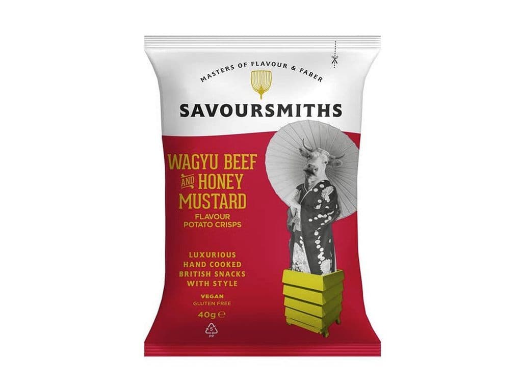Savoursmiths Wagyu Beef and Honey Mustard Crisps UK 40g Snack