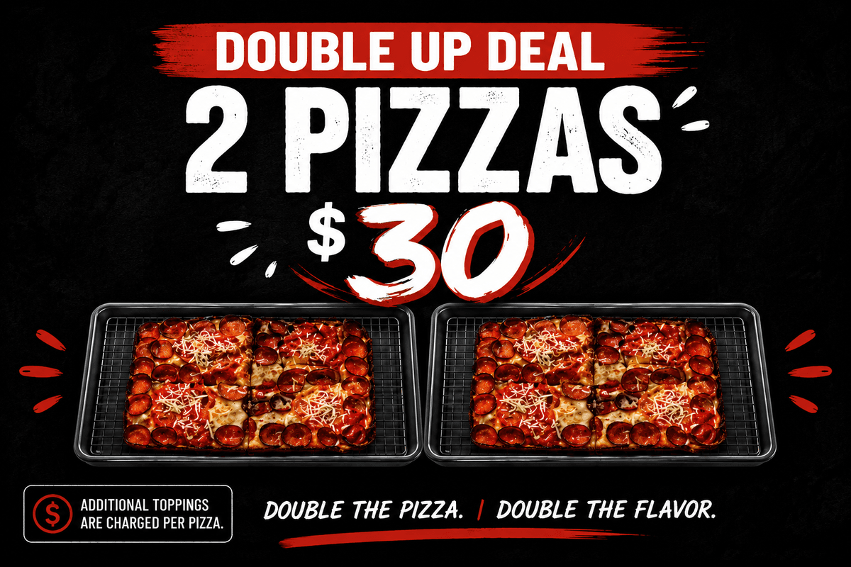 🍕 Double Up Deal – 2 Pizzas