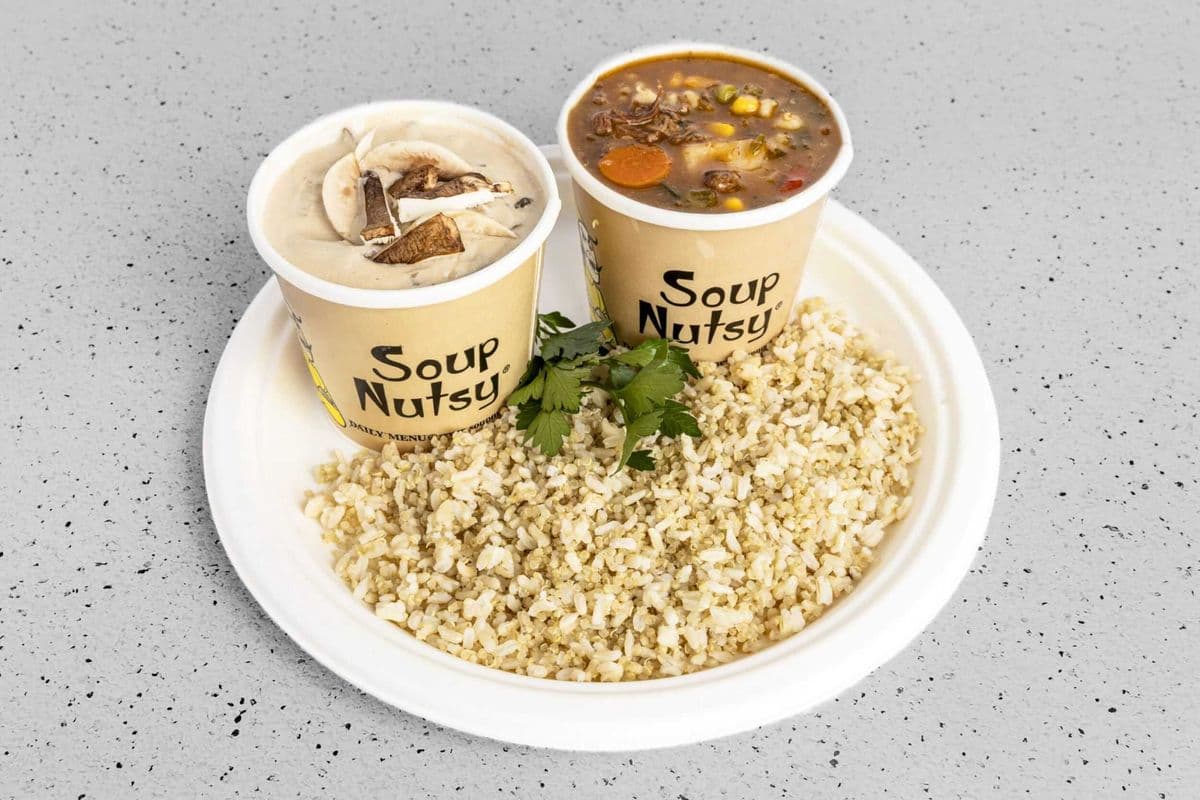 Curried Lentil Tomato Bisque Rice Bowl