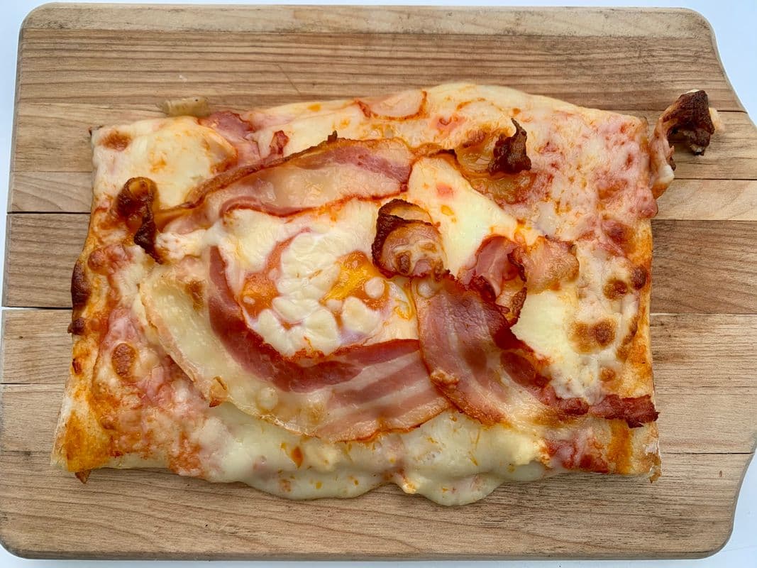 Breakfast Sunny-Side Up and Pancetta