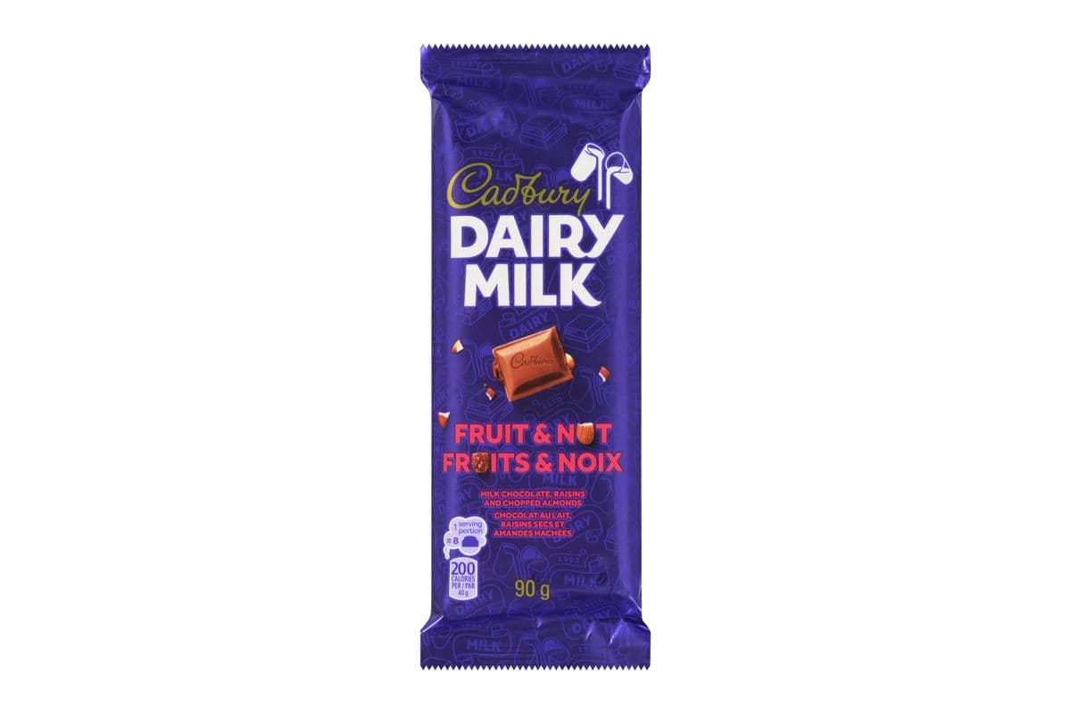 Cadbury Dairy Milk Fruits & Noix (90g) 77793 / Cadbury Dairy Milk Fruit & Nut (90g) 77793