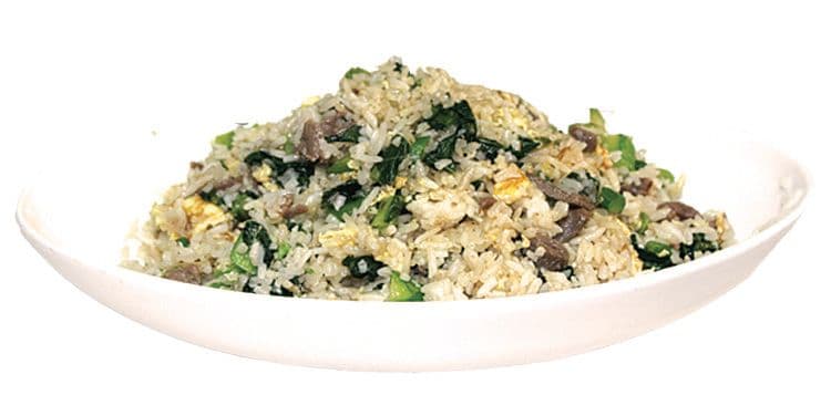 Fried Rice with Beef and Chinese Broccoli