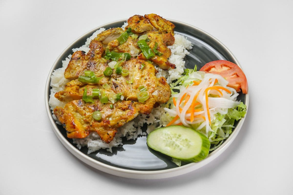 Lemongrass Grilled Chicken Rice / Cơm Gà Nướng