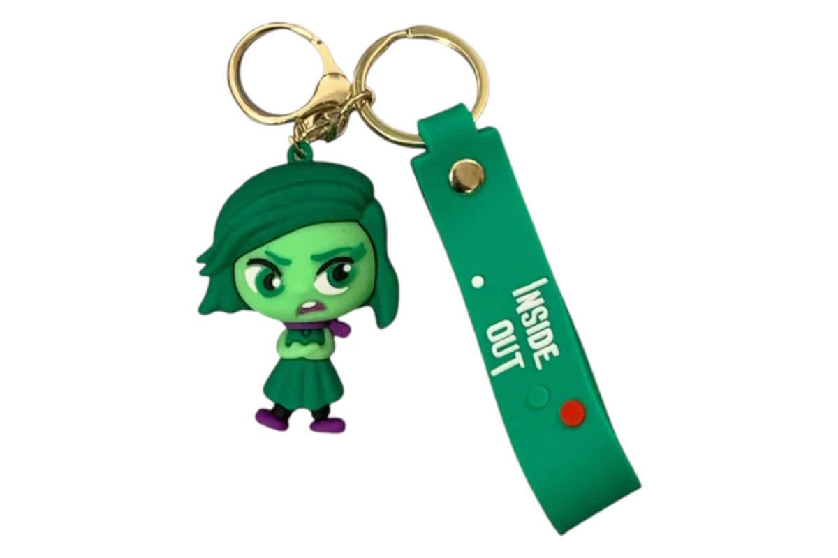 DISNEY AND PIXER INSIDE OUT DISGUST FIGURAL KEYCHAIN