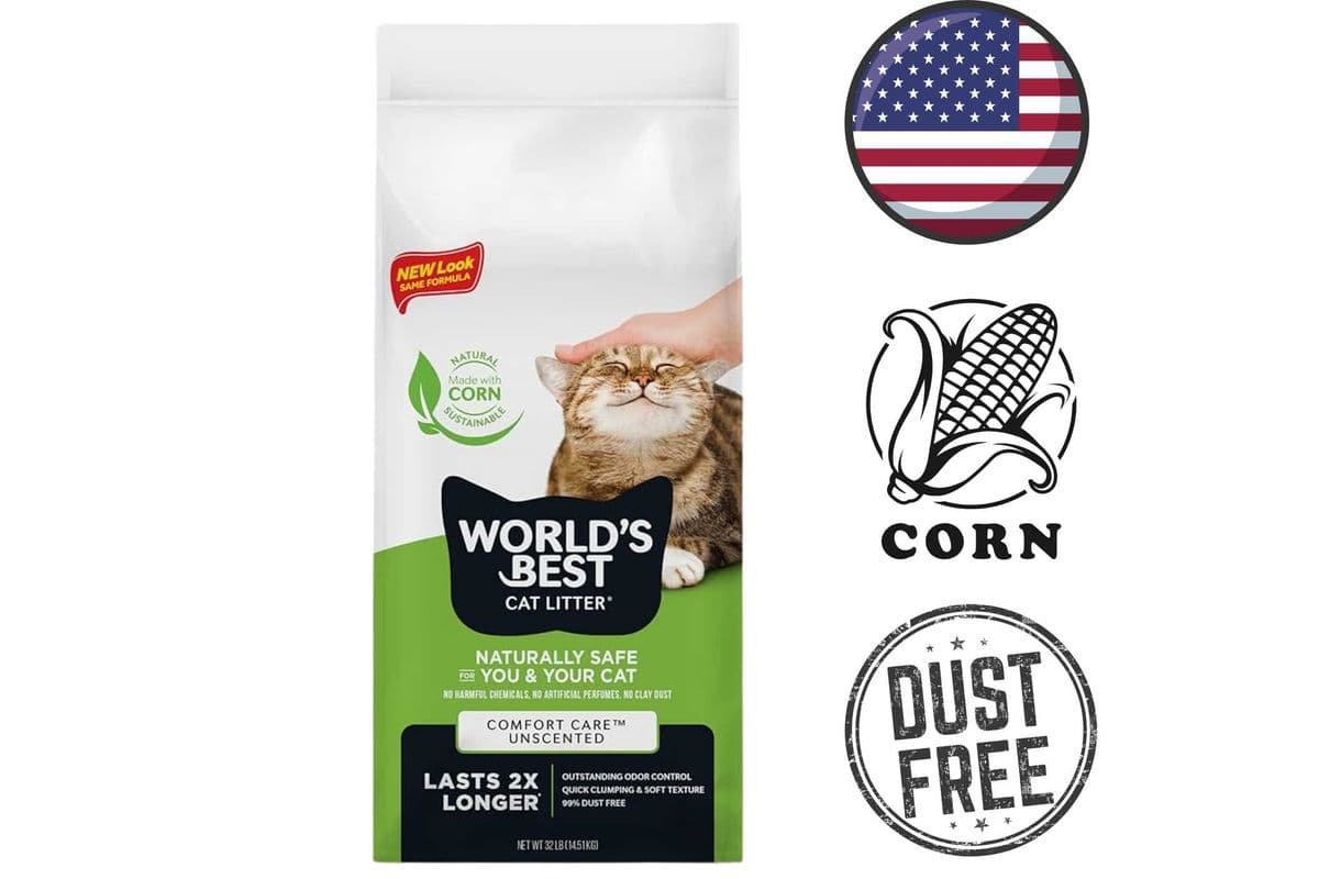 World's Best Cat Litter - Comfort Care Unscented Formula Cat Litter - 28 lb