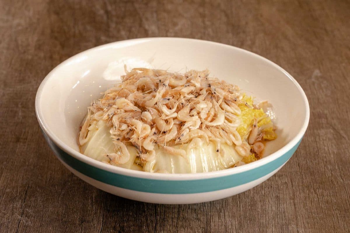 Stir Fried Cabbage with Dried Sea Shrimp 虾米烩白菜