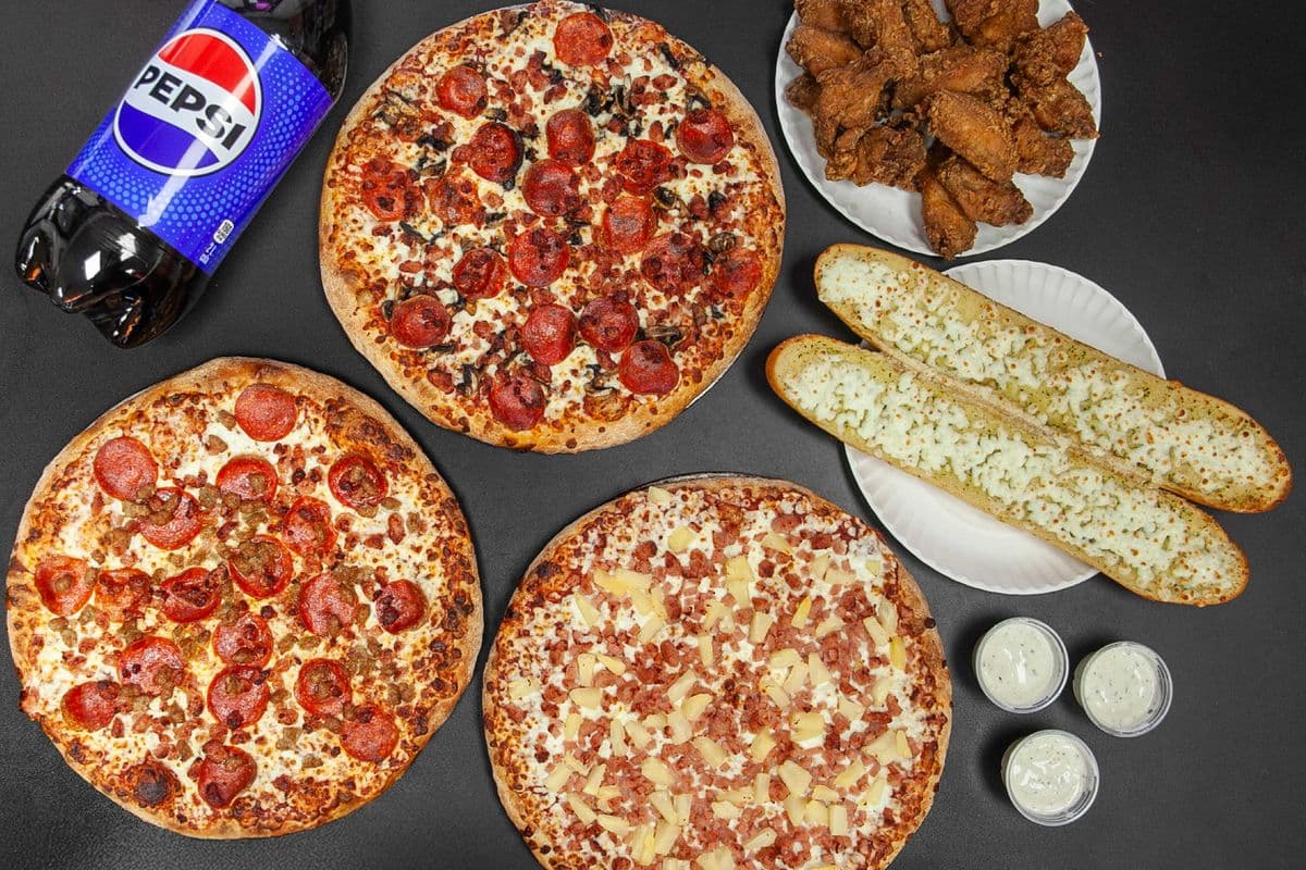 Mega Deal Medium Pizzas (dipping sauces)