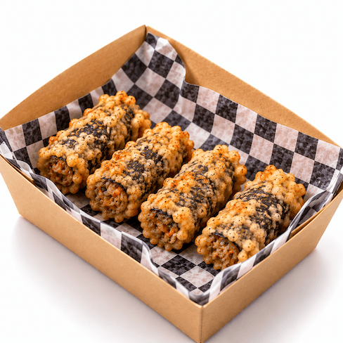 [Street] Fried Kimali(Fried Glass Noodle wrapped in Seaweed)  4 pcs /  김말이 튀김  / 海苔卷粉丝
