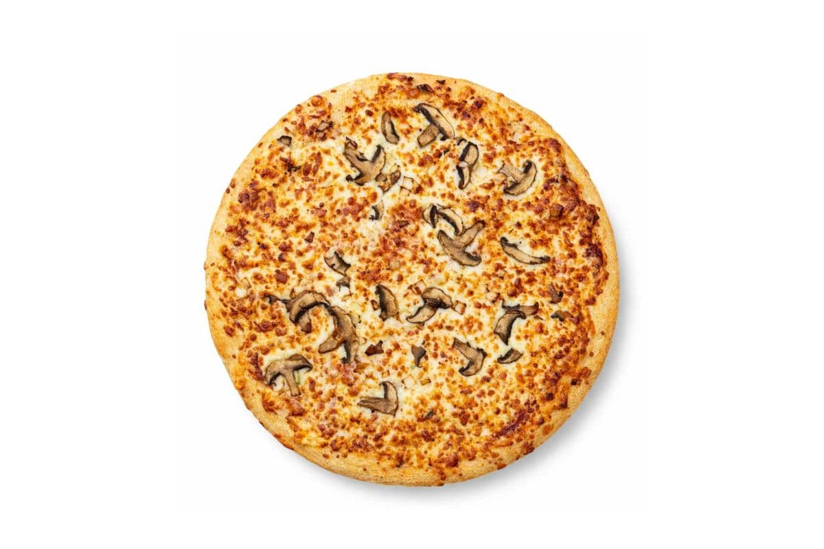 8. Pepperoni, Ham, and Mushroom Pizza