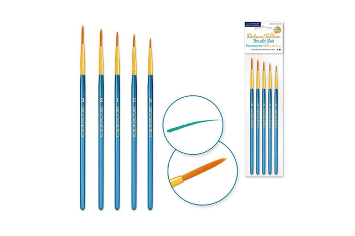 Deluxe Taklon Brush Set: Liner x5 [AB320C]