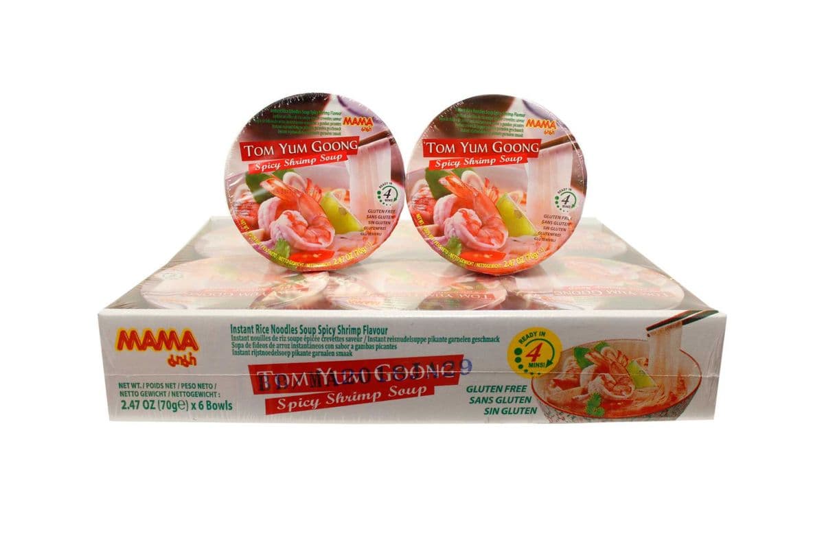 Mama Instant Noodle Bowl Spicy Shrimp Soup (70 g)