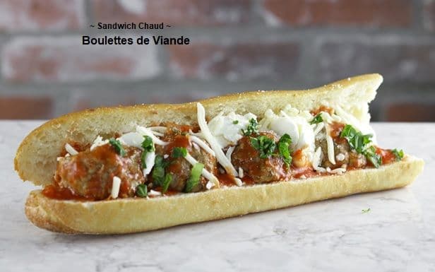 Sandwichs Boulettes de Viande 10'' / Meatball Sandwich 10''