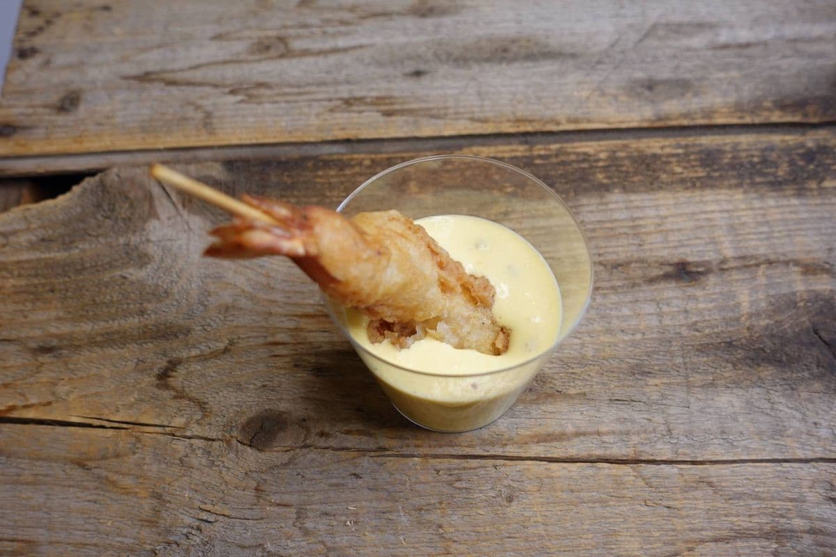 Bull and Filly  - Jumbo Prawns Skewers with Mango Coulis
