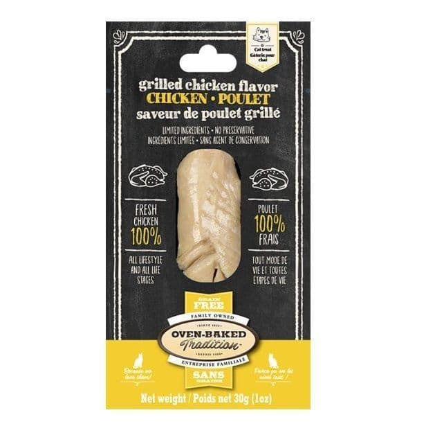 Oven-Baked Tradition Chicken And Grilled Chicken Flavour Fillet Treats Cat 30 g