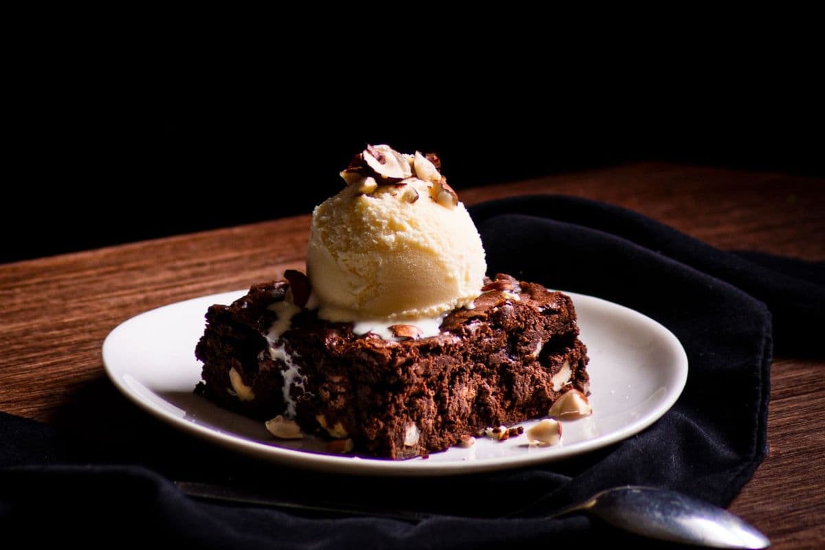 Brownie with Vanilla Ice Cream