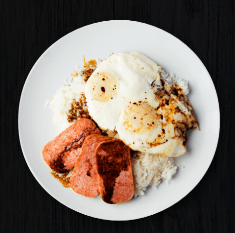 E01. Luncheon Meat and Eggs on Rice