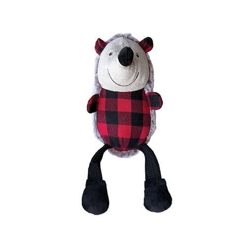 foufouBRANDS fouFIT Heritage Pully Plush Hedgehog Dog Toy